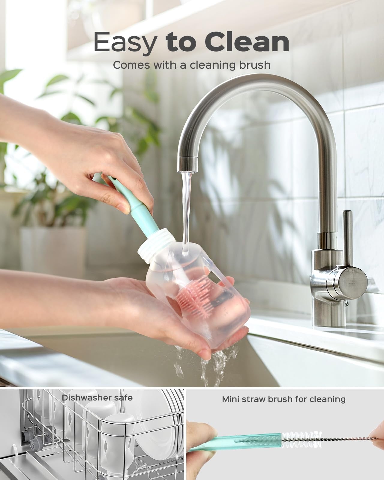 Bolsas reutilizables de silicona para alimentos para bebés con pajitas