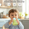 Bolsas reutilizables de silicona para alimentos para bebés con pajitas