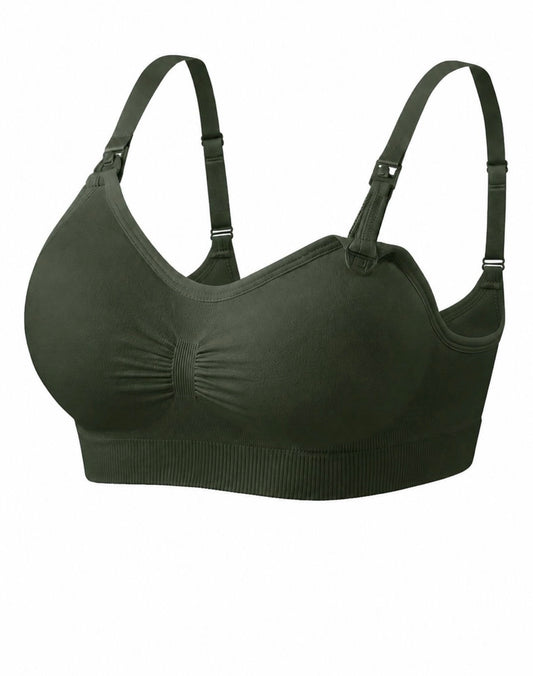Brasier para lactancia talla L, verde oscuro