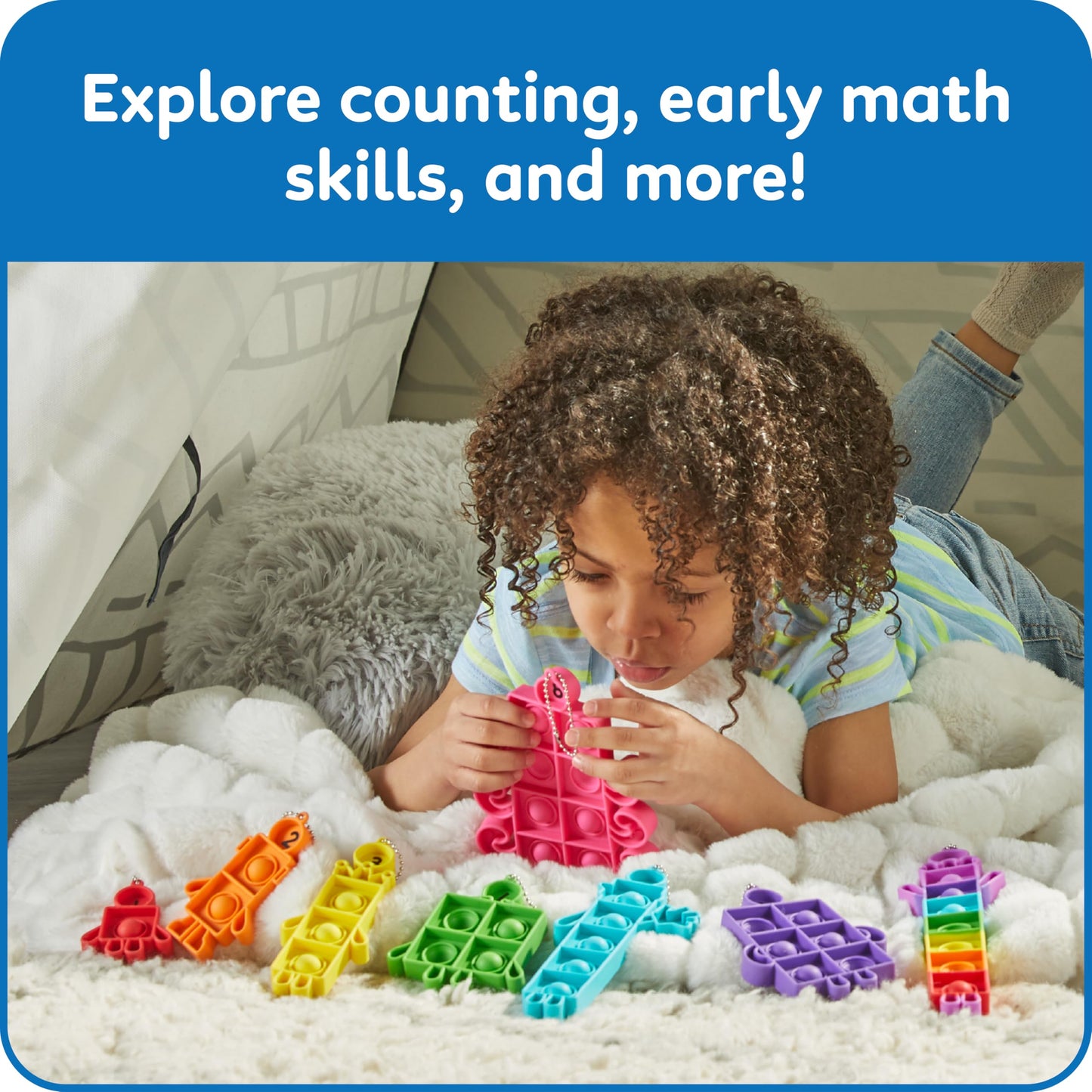 hand2mind Numberblocks - Juguetes sensoriales de burbujas para presionar