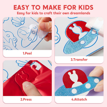 Klever Kits Kit de arte de aluminio para niños, suministros de arte y manualidades