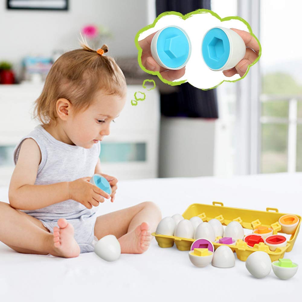 Juguete de huevo, 12 piezas para niños pequeños de 1 a 3 años