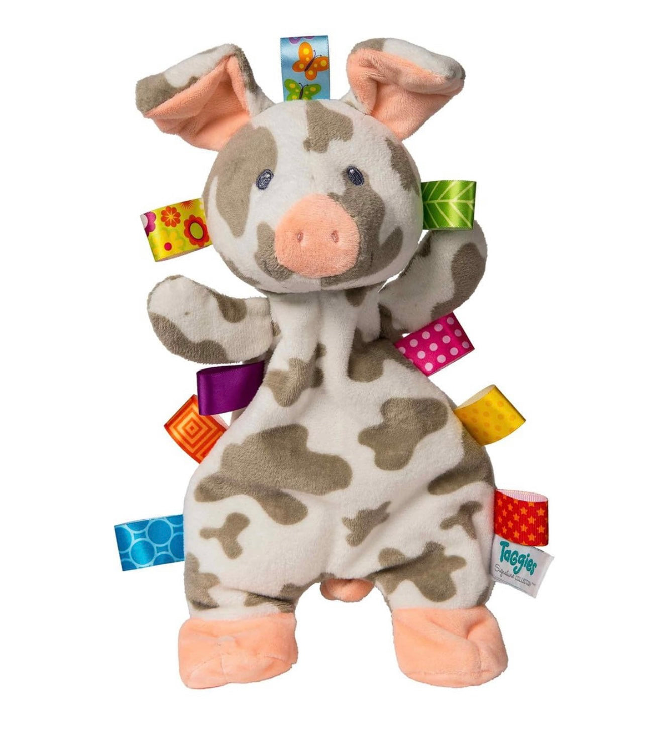 Peluche de peluche Taggies Patches Pig Lovey, 30 cm (paquete de 1)