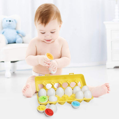Juguete de huevo, 12 piezas para niños pequeños de 1 a 3 años