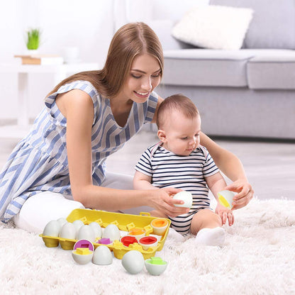 Juguete de huevo, 12 piezas para niños pequeños de 1 a 3 años