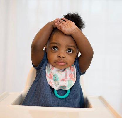 Dr. Brown's Babero de bebé súper suave y absorbente con mordedor a presión