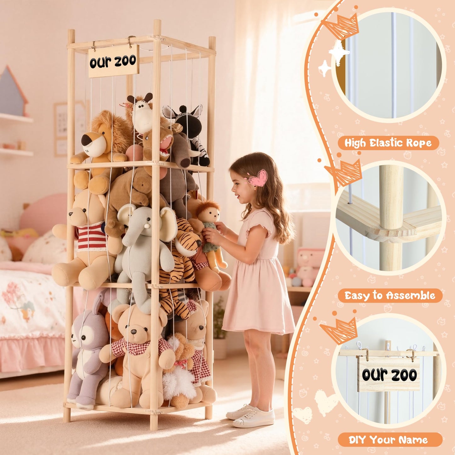 LAMU Almacenamiento de animales de peluche