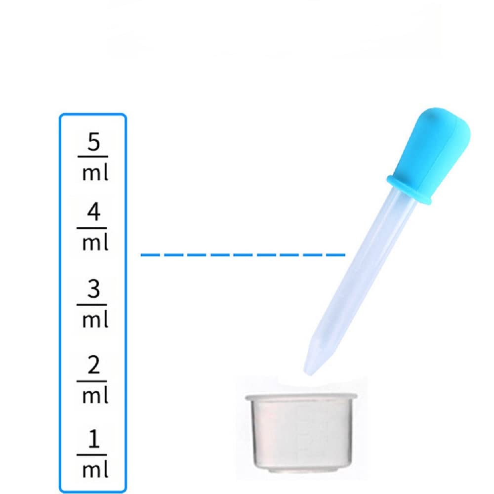 Goteros de 5 ml para líquidos, pipetas de silicona y plástico, paquete de 10