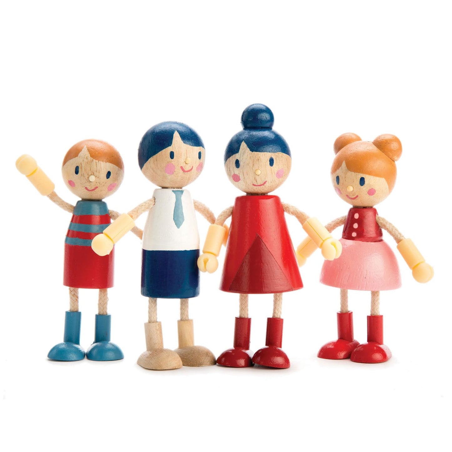 Tender Leaf Toys - Familia de muñecas - Linda familia de muñecas flexibles