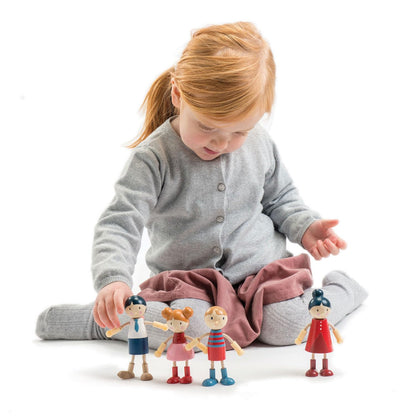Tender Leaf Toys - Familia de muñecas - Linda familia de muñecas flexibles