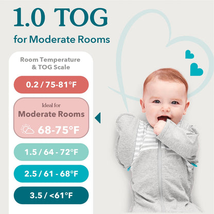 Love to Dream - Saco de dormir Swaddle Up para 0 a 3 meses, 1.0 TOG