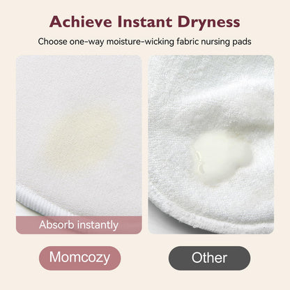 Momcozy Almohadillas reutilizables para lactancia, uso innovador de tela absorbente y 4 capas