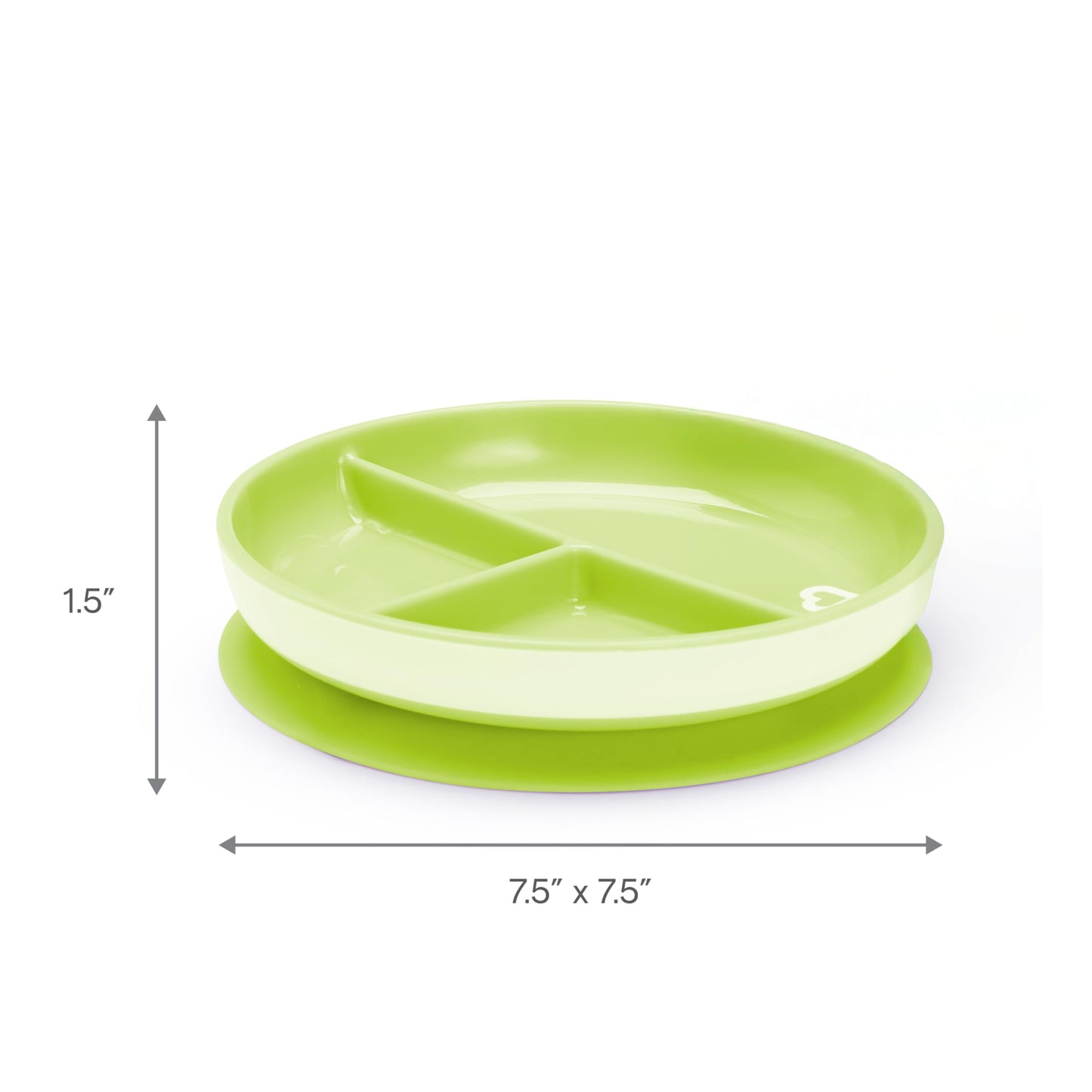 Munchkin Stay Put - Placas de succión para bebés y niños pequeños, 3 secciones divididas, azul/verde