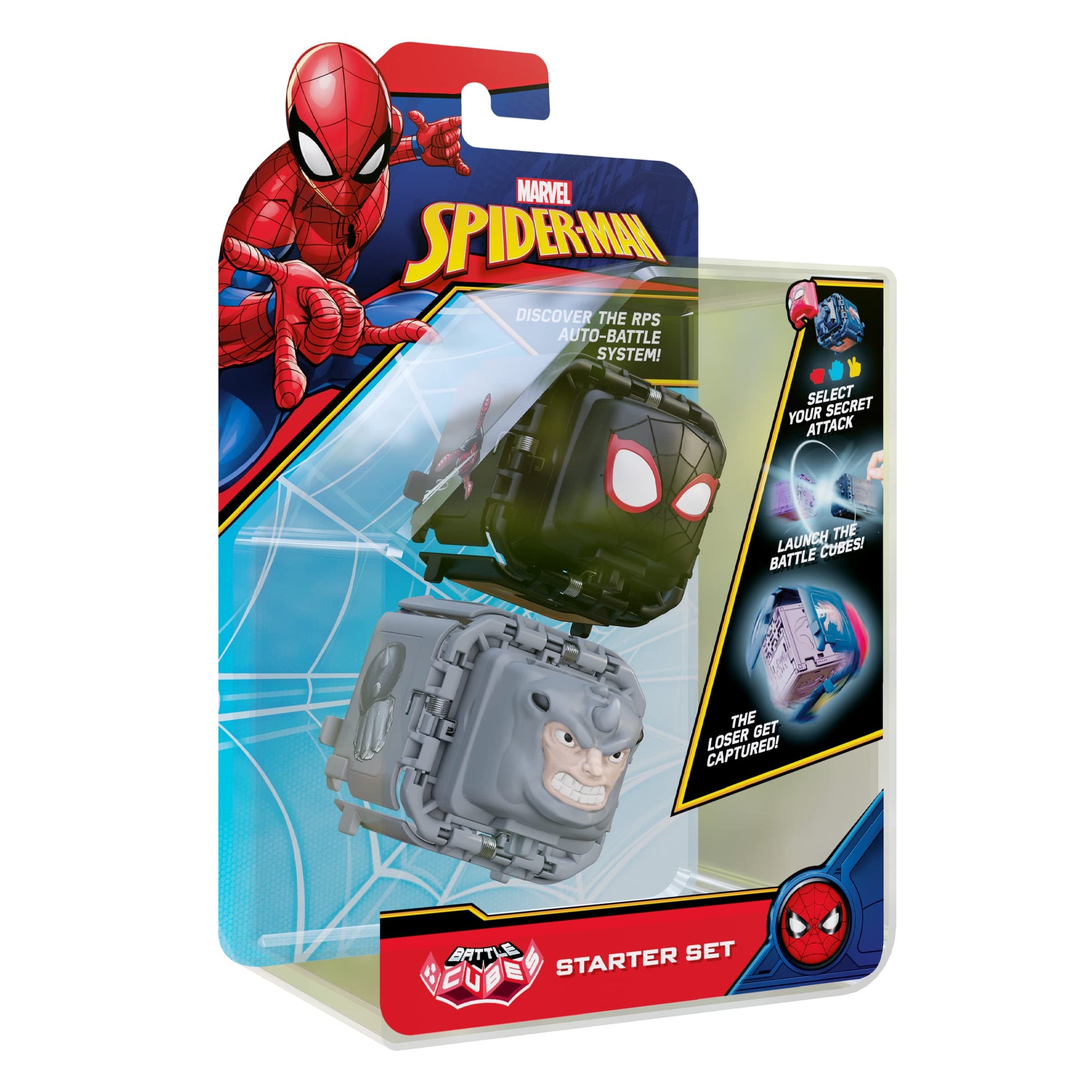 Cubos de batalla - Paquete de 2 Marvel Spider-Man, Miles Morales vs. Rhino