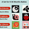 Tarjetas flash blancas y negras para bebés, 80 tarjetas, 160 páginas, 8.4 x 8.4 pulgadas