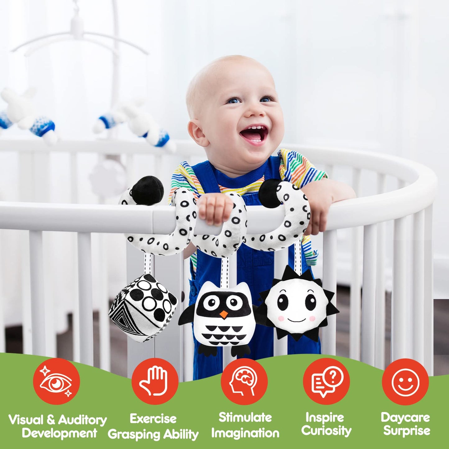 Juguetes de Asiento de Coche para Bebés de 0-6 Meses