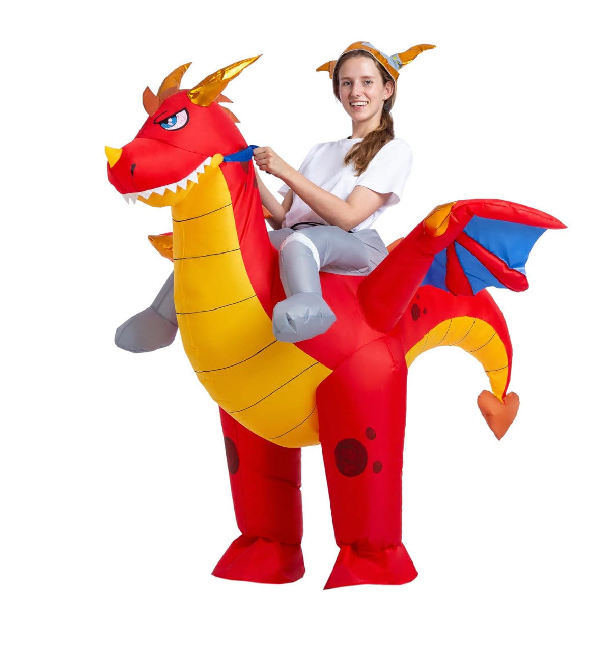 Spooktacular Creations Disfraz inflable, montar un dragón, 4-6 años