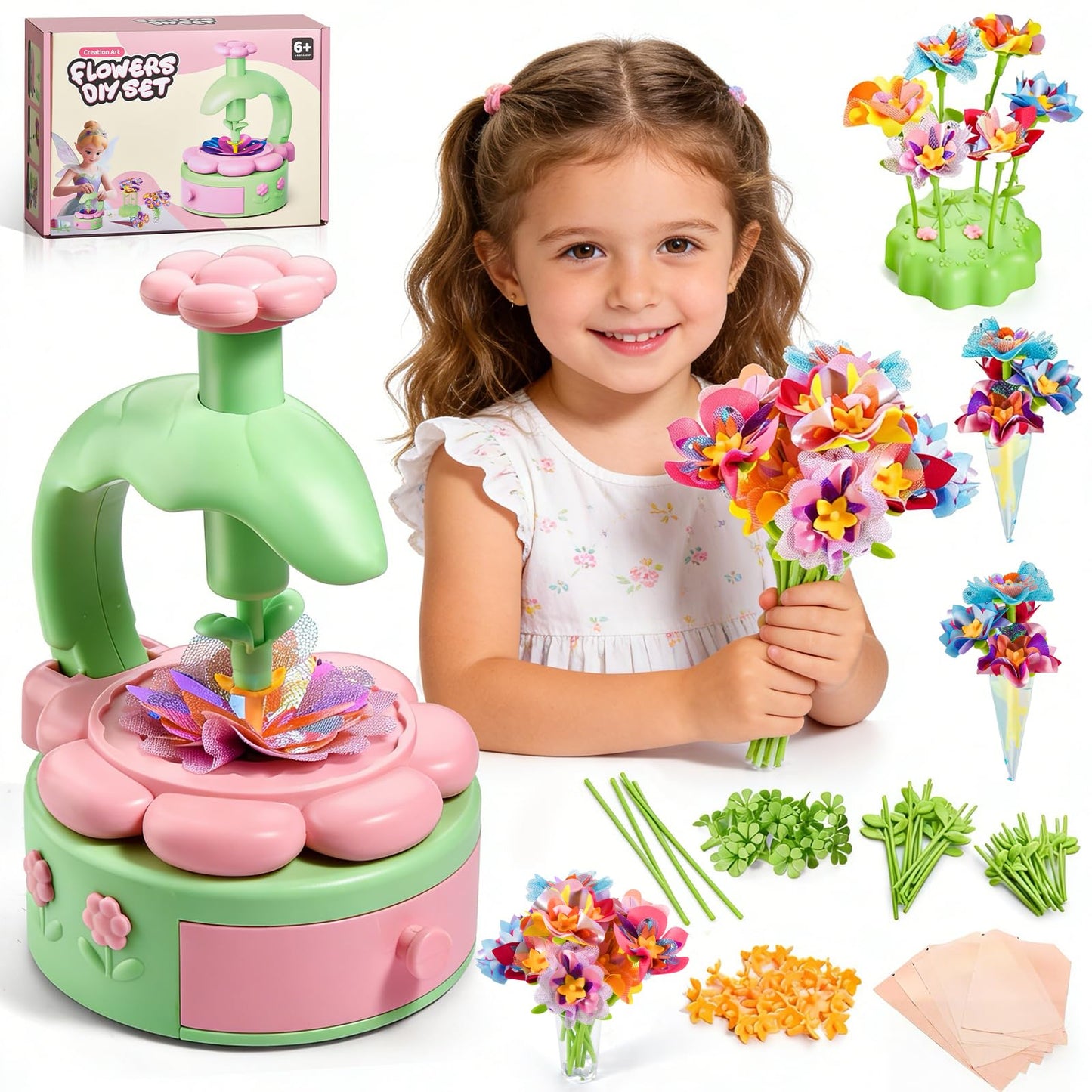 Kit de manualidades de ramo de flores, arte y manualidades