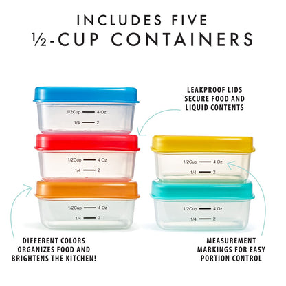 Fit + Fresh - Juego de aperitivos de 1/2 taza