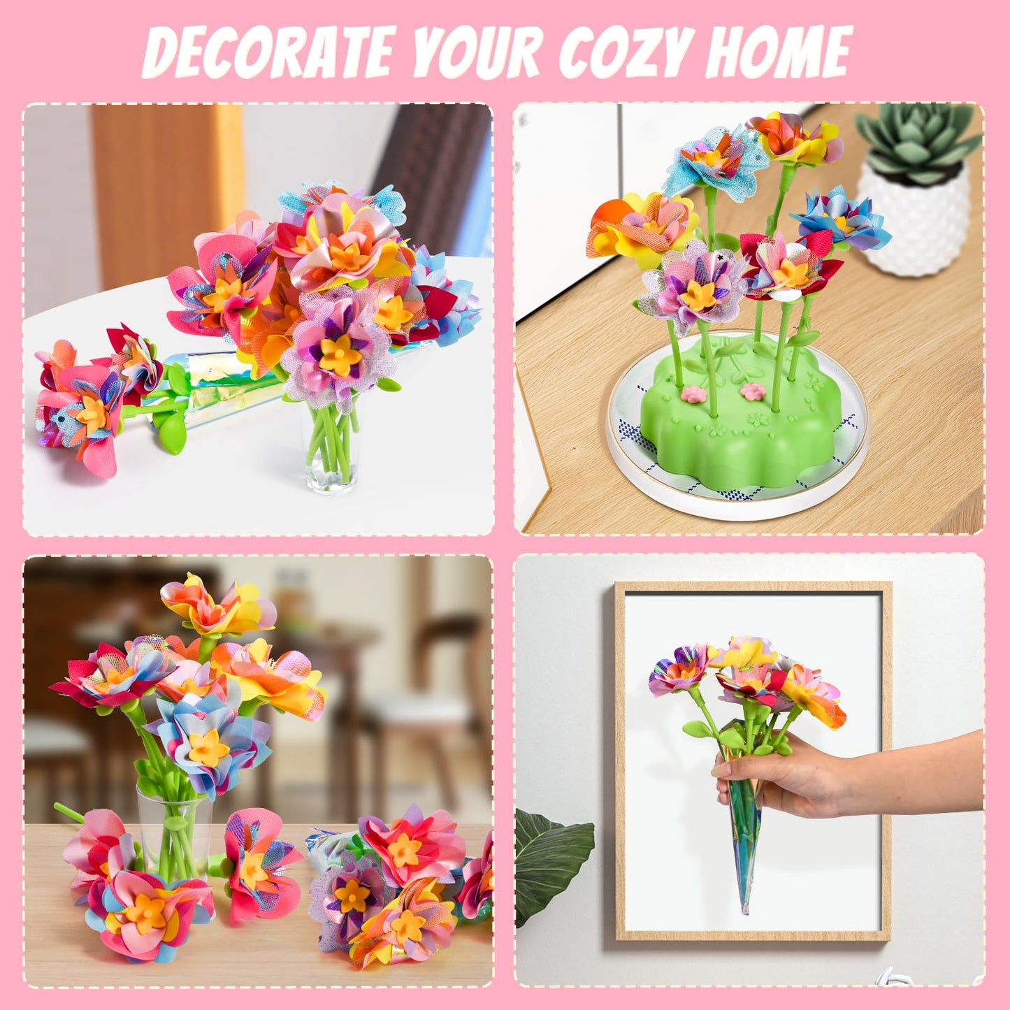 Kit de manualidades de ramo de flores, arte y manualidades