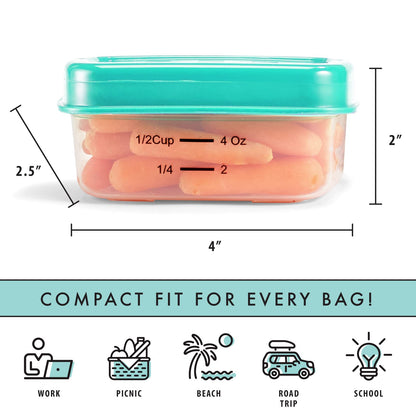 Fit + Fresh - Juego de aperitivos de 1/2 taza