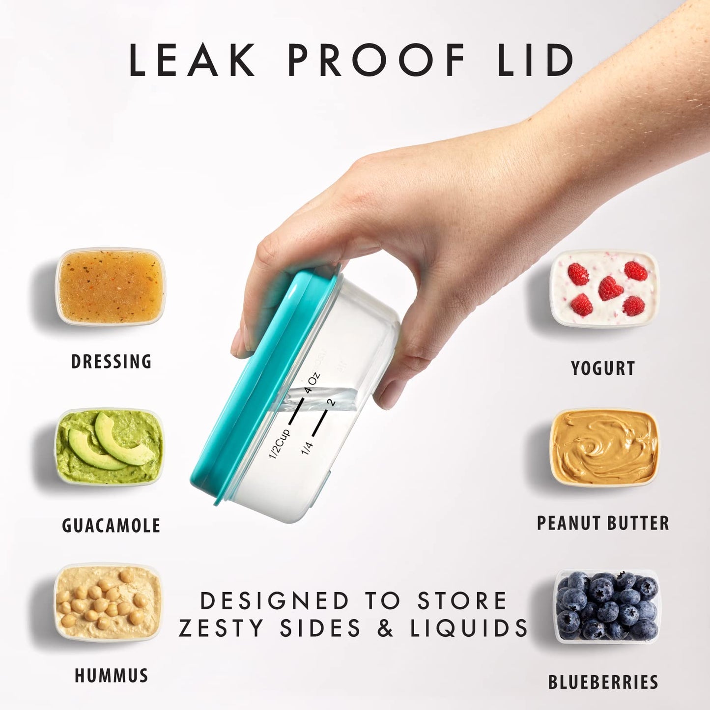 Fit + Fresh - Juego de aperitivos de 1/2 taza