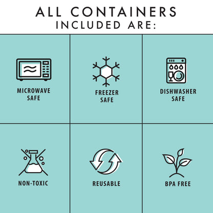 Fit + Fresh - Juego de aperitivos de 1/2 taza