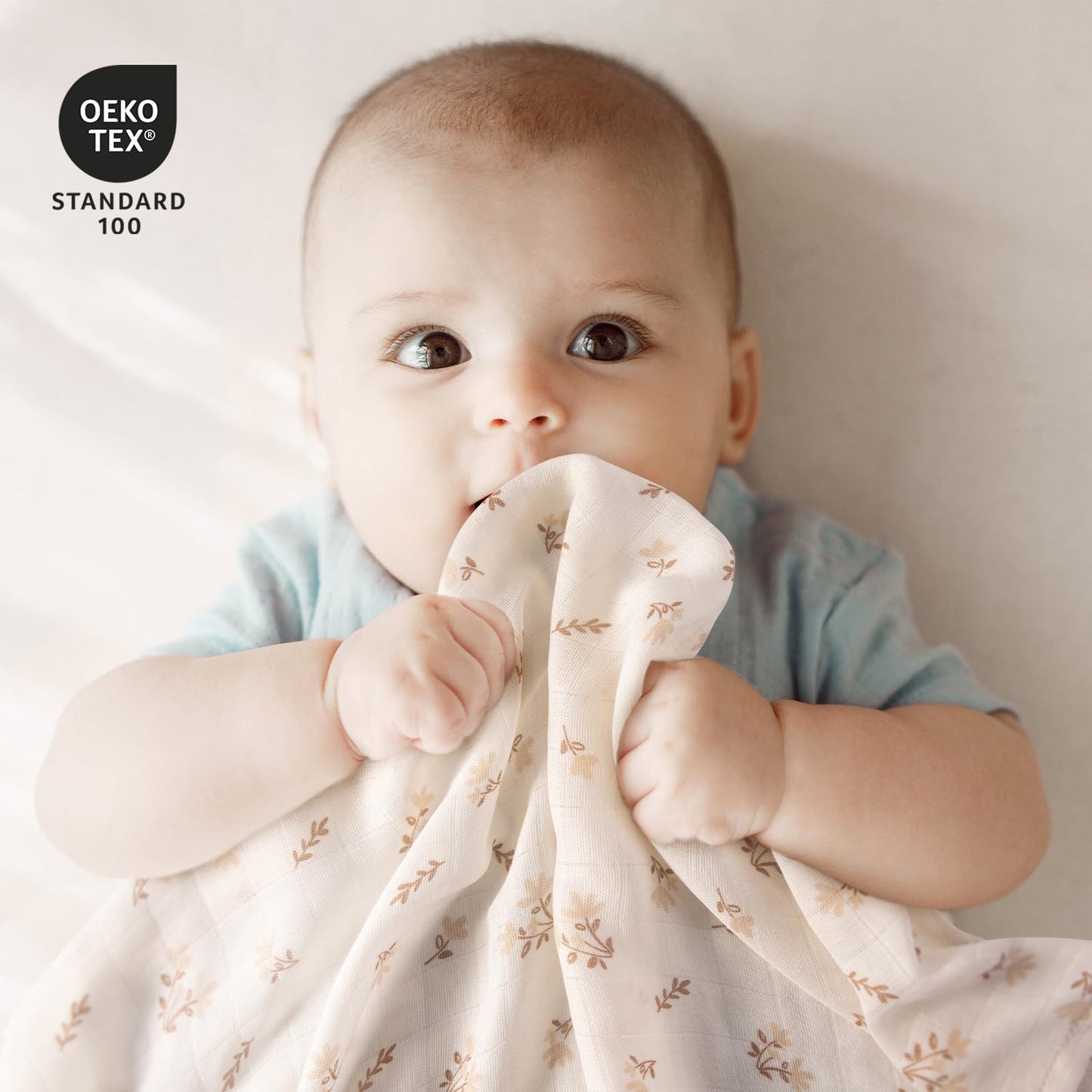 GLLQUEN BABY Manta de Recepción para Niño Algodón de Muselina