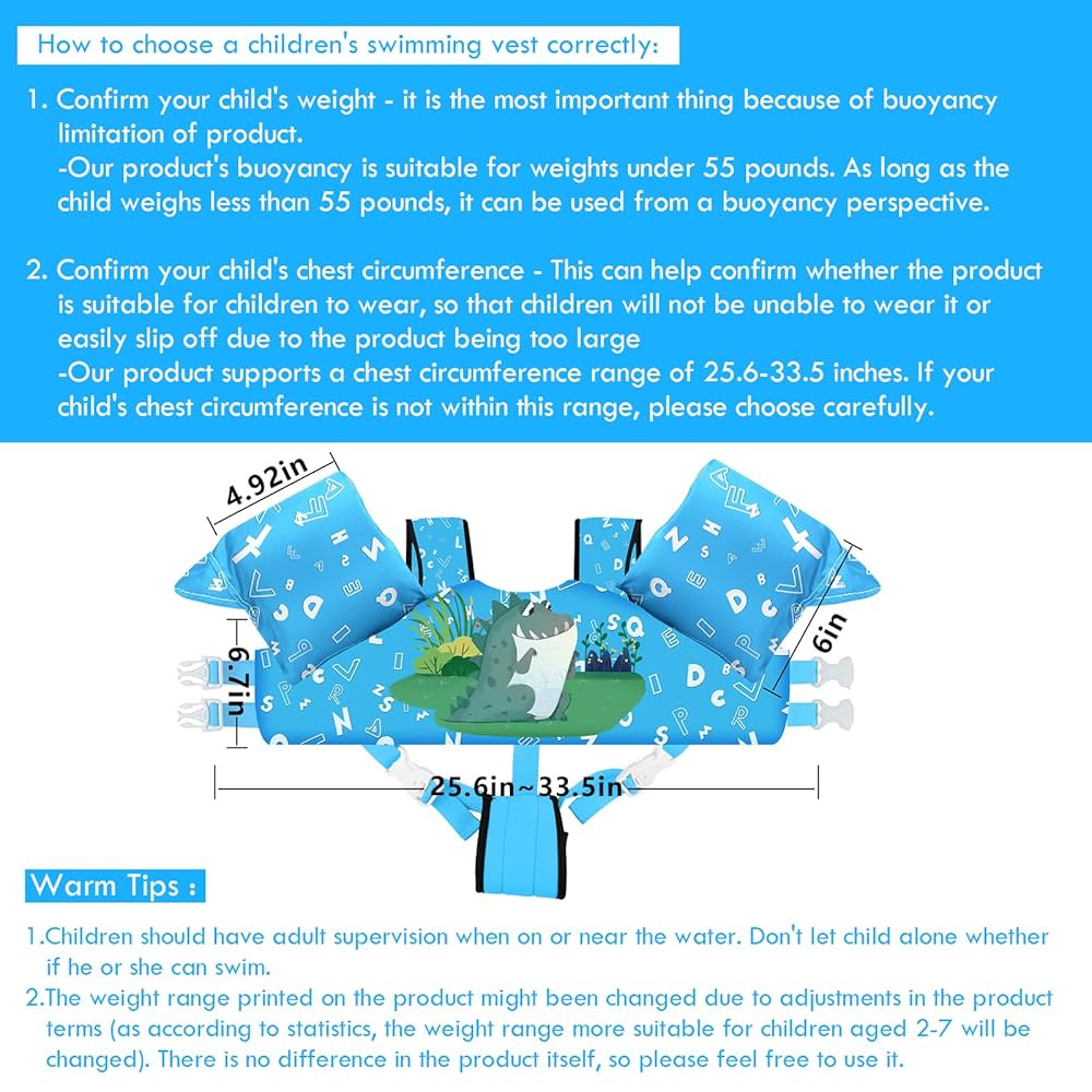 Chriffer Chaleco salvavidas para niños de 19 a 30 kilos