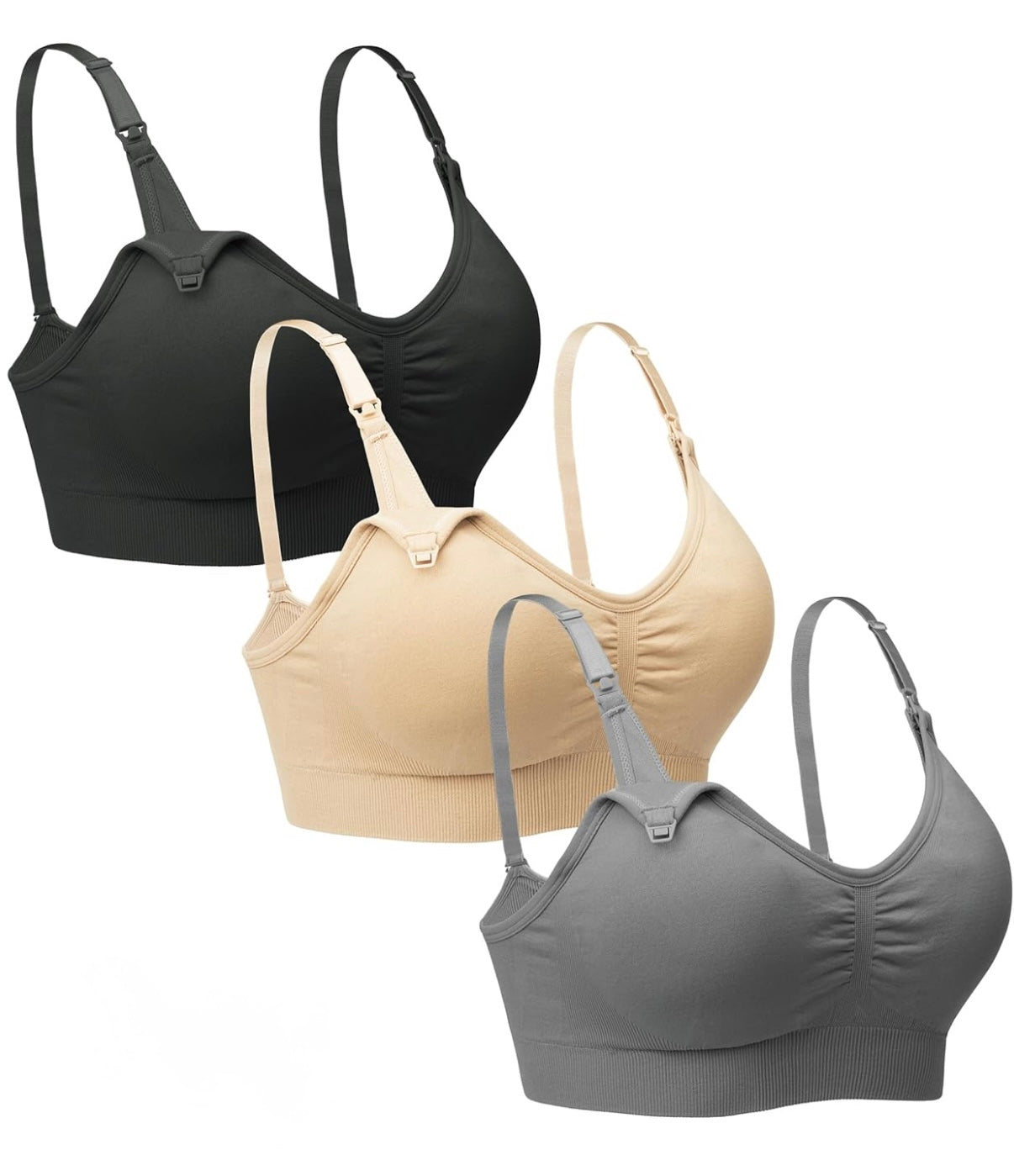 Set de 3 brasieres de lactancia, Talla M