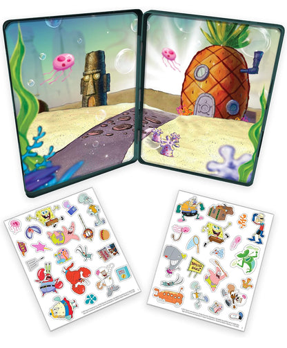 Bob Esponja - Lata de creaciones magnéticas - Juego de disfraces - Incluye 2 hojas de imanes de vestir Mix & Match