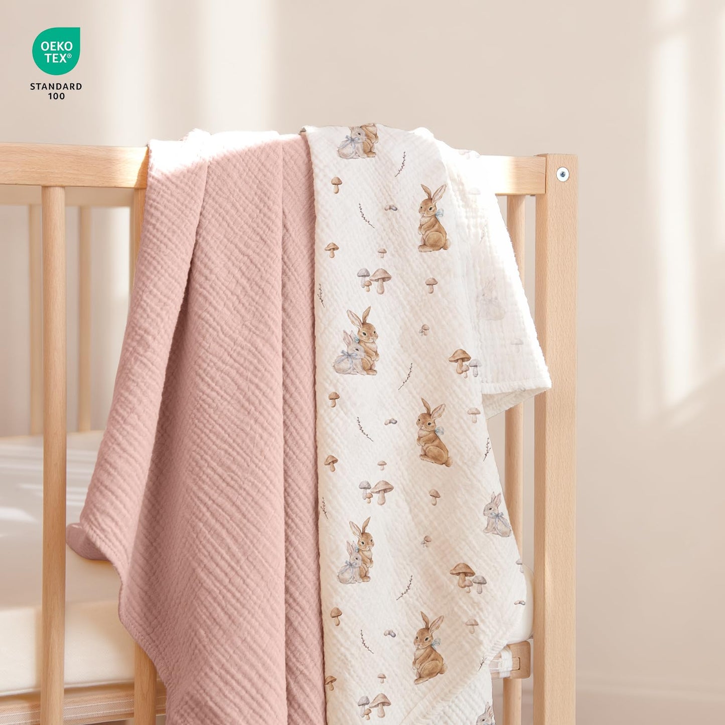 lulumoon Mantas de muselina para envolver al bebé