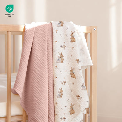 lulumoon Mantas de muselina para envolver al bebé