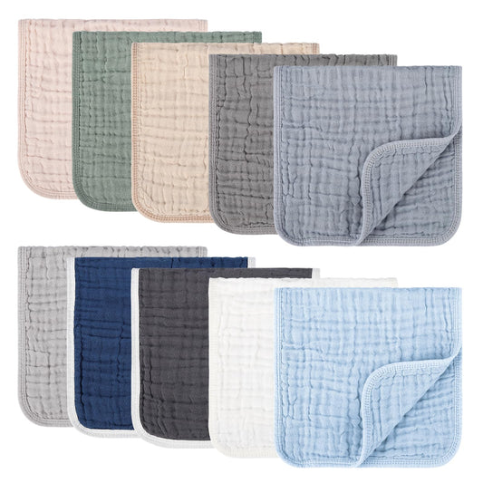 Paquete de 10 paños de muselina para eructos, 20 x 10 pulgadas