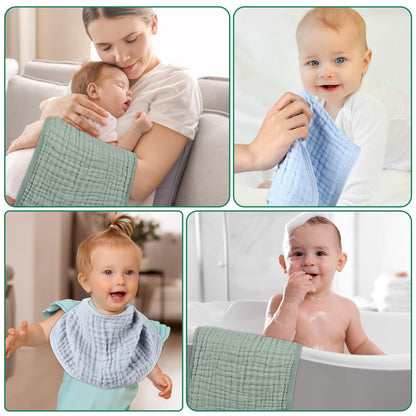 Paquete de 10 paños de muselina para eructos, 20 x 10 pulgadas