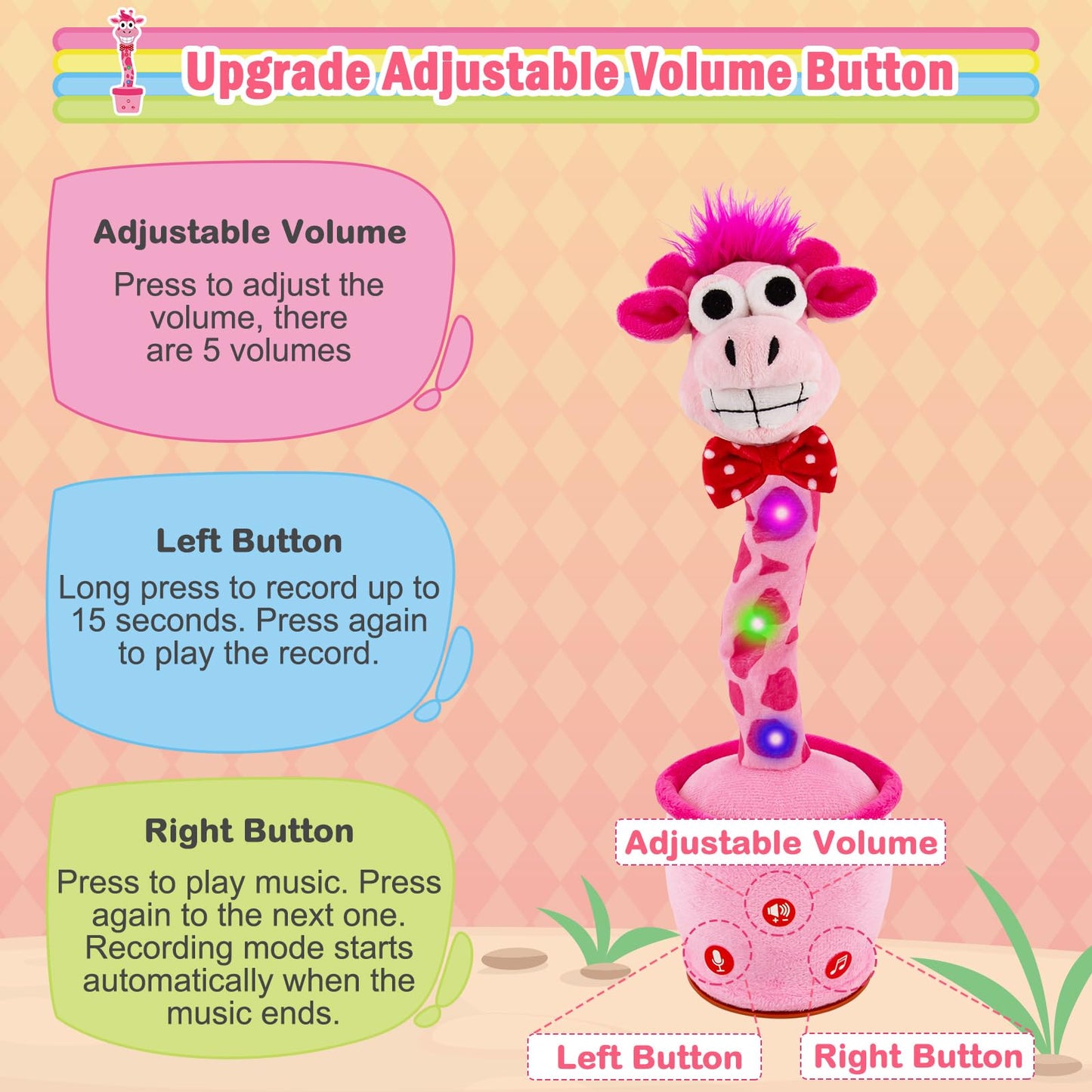 Ayeboovi Jirafa que habla bailando