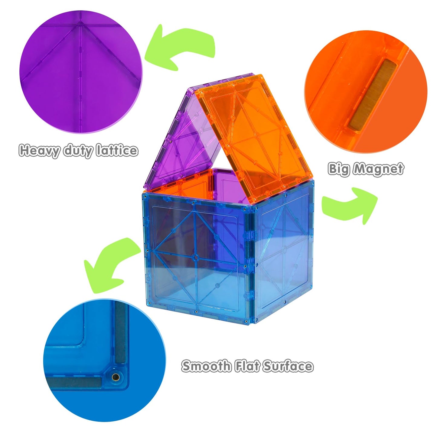 Juego de 6 piezas de baldosas magnéticas