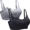 Brasier de maternidad y lactancia, gris y negro, XL