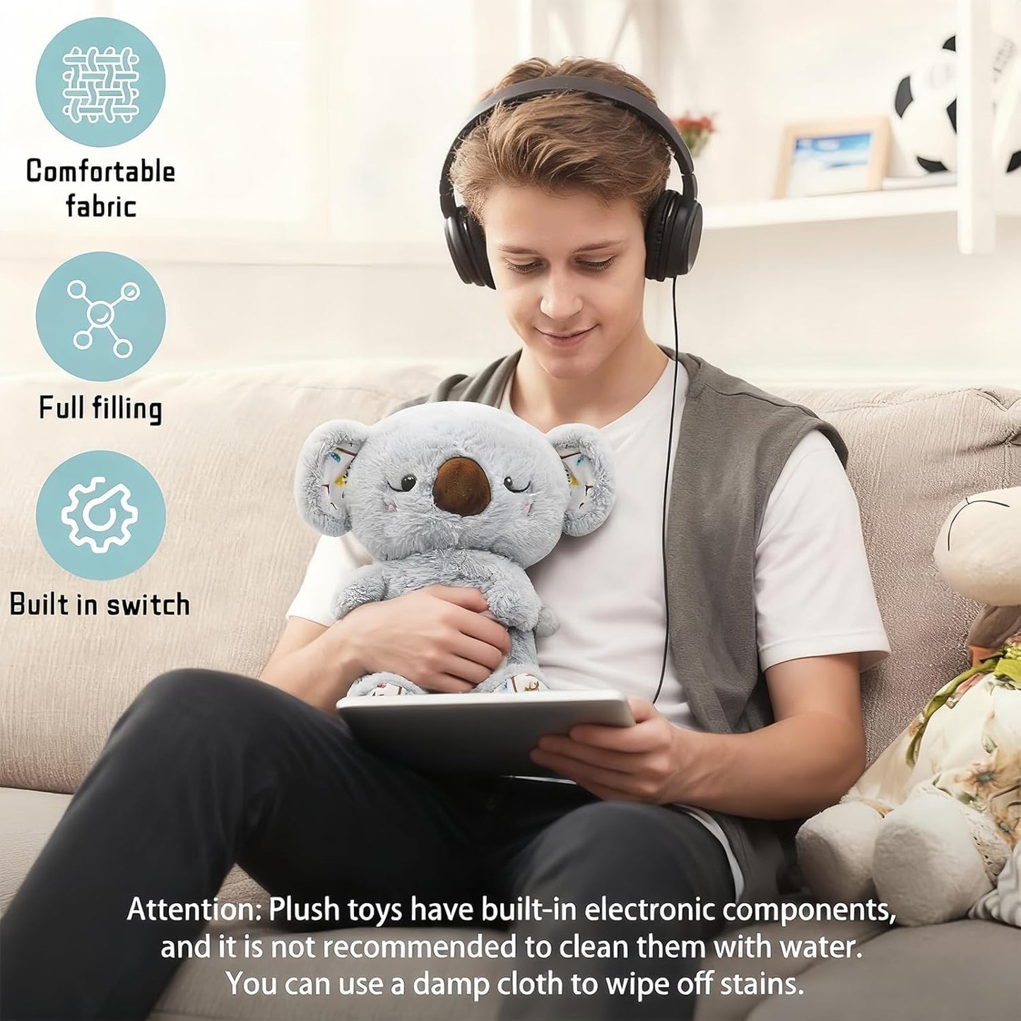 Animal de peluche que respira, koala para aliviar la ansiedad