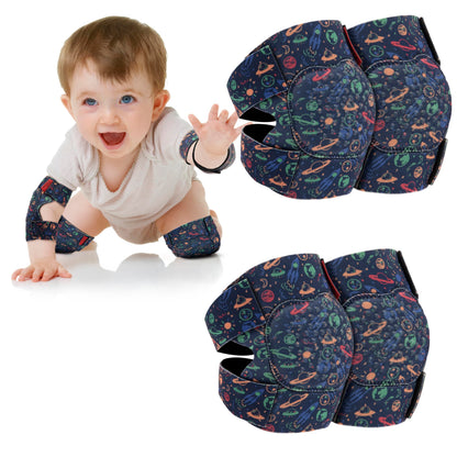 2 pares de rodilleras ajustables para gatear, rodilleras para niños pequeños