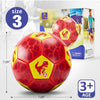 Hahaland Balón de fútbol tamaño 3 para niños con bomba