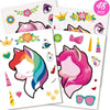 Mocoosy 48 hojas de pegatinas de unicornio con forma de cara