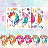 Mocoosy 48 hojas de pegatinas de unicornio con forma de cara
