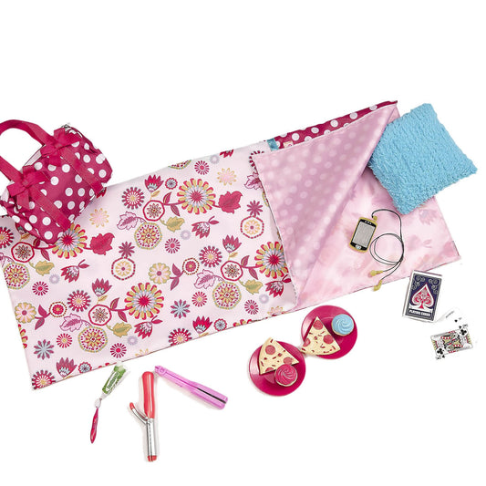 Our Generation Juego de pijamadas con saco de dormir para muñecas de 18 pulgadas