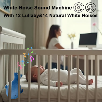 Sueño vibratorio para bebé, máquina portátil de ruido blanco para bebé adulto, 3 modos de vibración ajustables, 26 sonidos relajantes