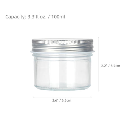 Frascos de vidrio decorativos Magic Season (3.3 fl oz. con tapas de aluminio / 6 piezas)