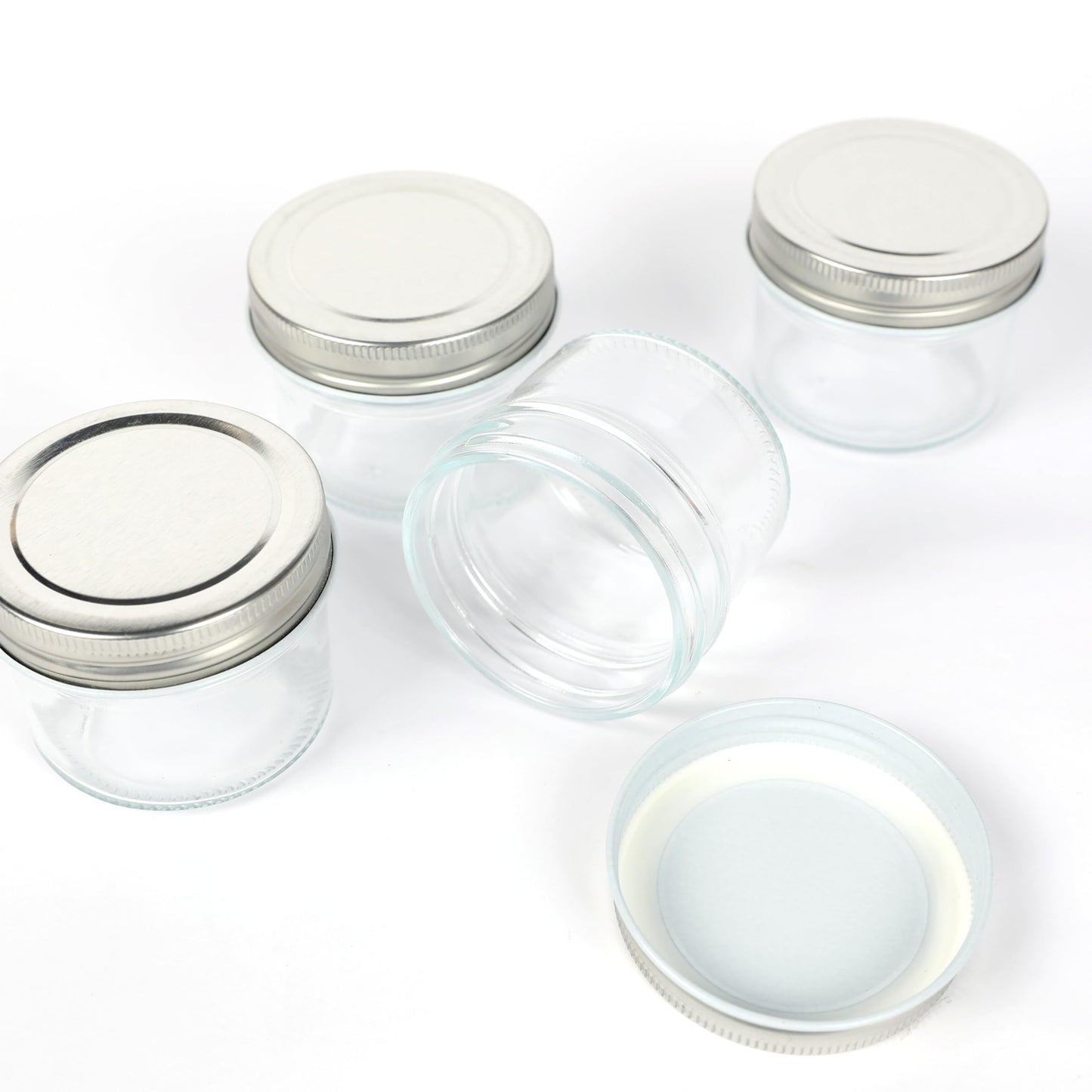 Frascos de vidrio decorativos Magic Season (3.3 fl oz. con tapas de aluminio / 6 piezas)