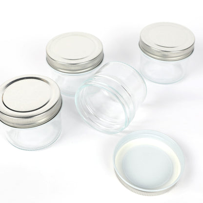 Frascos de vidrio decorativos Magic Season (3.3 fl oz. con tapas de aluminio / 6 piezas)