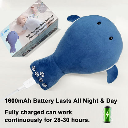 Sueño vibratorio para bebé, máquina portátil de ruido blanco para bebé adulto, 3 modos de vibración ajustables, 26 sonidos relajantes