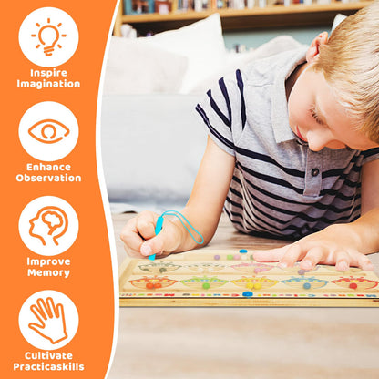 Laberinto magnético de color y números